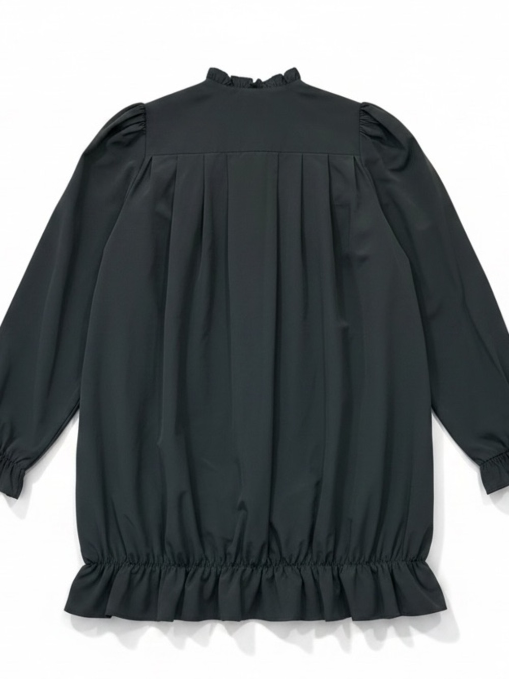 Twelve by Twelve Los Angeles Avant-Garde Mini Bubble Hem Coat Black Size Medium - Picture 3 of 10